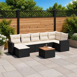 Premium 8-Piece Modular Outdoor Sofa Set in Black