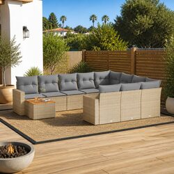 Modular 11 Piece Garden Sofa Set for Outdoor Spaces