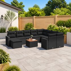 High-Quality 11 Piece Outdoor Garden Sofa Set with Cushions