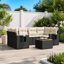 Durable 7 Piece Outdoor Garden Sofa Set with Cushions