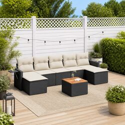 Durable 8 Piece Outdoor Garden Sofa Set with Cushions