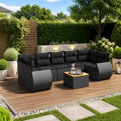 Sturdy 8-Piece Garden Sofa Set for Outdoor Comfort