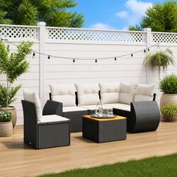 Durable 6 Piece Garden Sofa Set for Outdoor Relaxation
