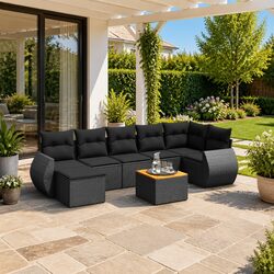 Premium 8-Piece Garden Sofa Set with Cushions