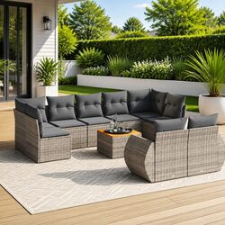 Premium 10-Piece Garden Sofa Set for Outdoors