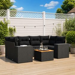 Durable 7 Piece Outdoor Garden Sofa Set with Cushions