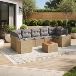 Durable 8-Piece Garden Sofa Set for Outdoor Comfort