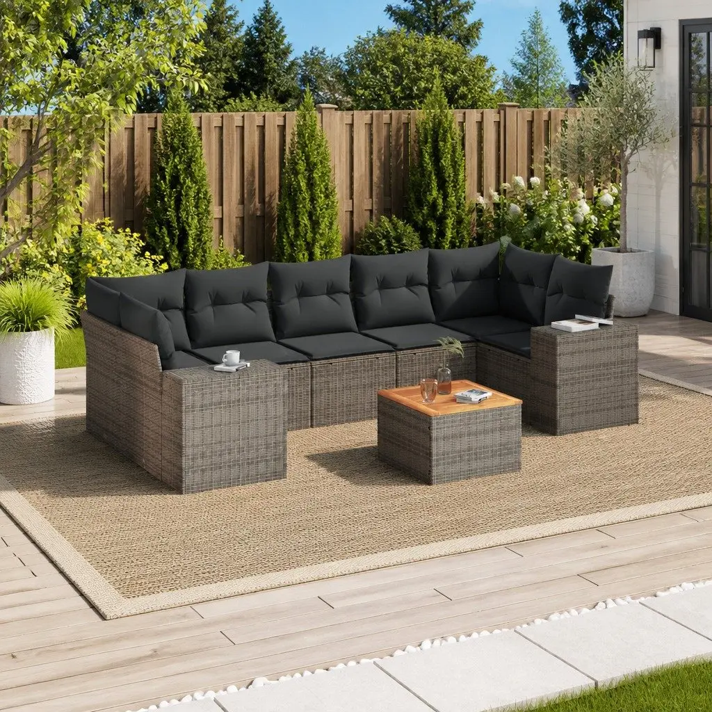 8 Piece Modular Garden Sofa Set in Grey