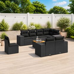 Premium 9 Piece Outdoor Garden Sofa Set with Storage