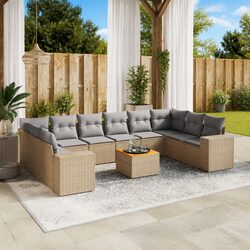 Modular 11 Piece Outdoor Garden Sofa Set with Storage
