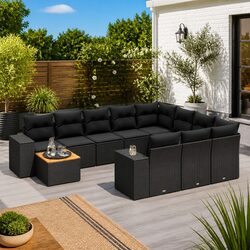 Premium 11-Piece Modular Garden Sofa Set for Outdoor Spaces
