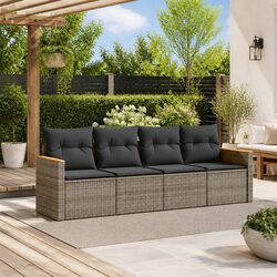 Durable 4-Piece Modular Garden Sofa Set with Cushions