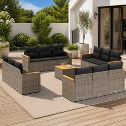 Durable 13 Piece Garden Sofa Set for Outdoor Spaces