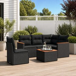 Premium 6 Piece Modular Garden Sofa Set with Storage