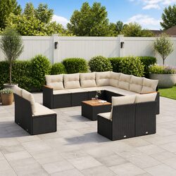 Durable 12-Piece Outdoor Sofa Set with Storage