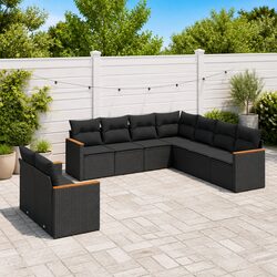 Durable 9 Piece Garden Sofa Set for Outdoor Relaxation