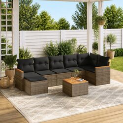 High-Quality 8 Piece Outdoor Modular Garden Sofa Set