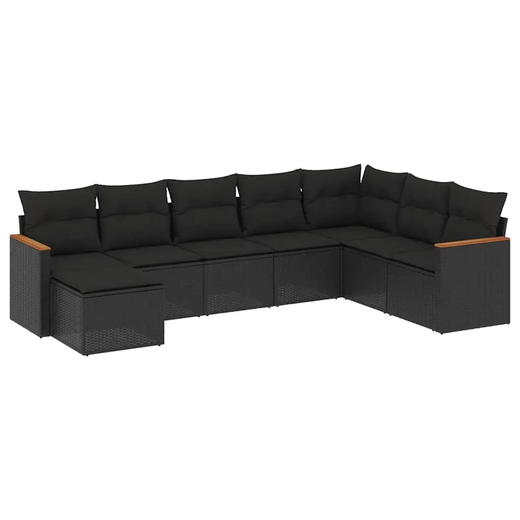 8-Piece Modular Garden Sofa Set with Cushions