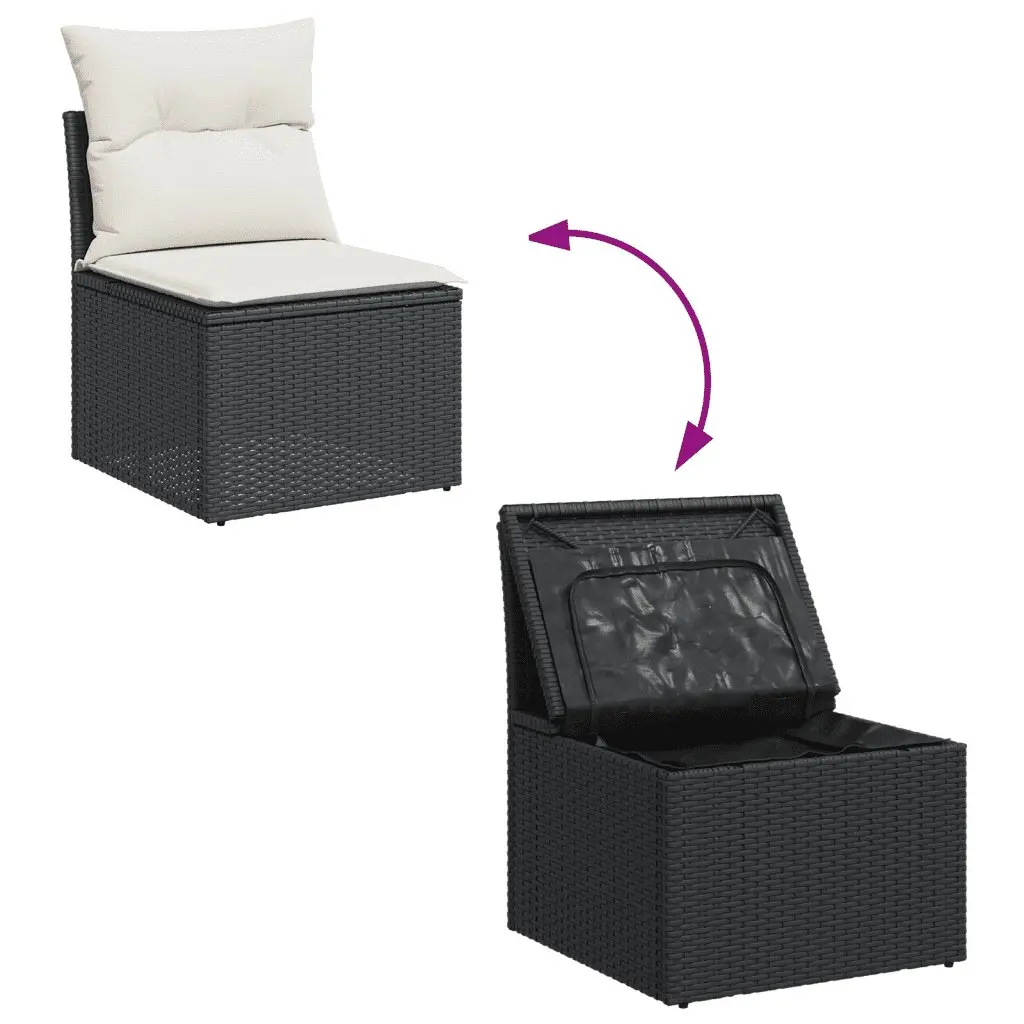 9 Piece Modular Rattan Garden Sofa Set