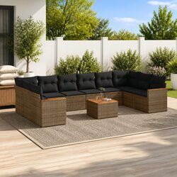 Exceptional 11 Piece Outdoor Garden Sofa Set in Grey