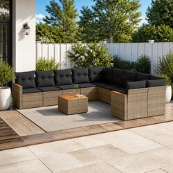 Premium 11-Piece Garden Sofa Set with Cushions