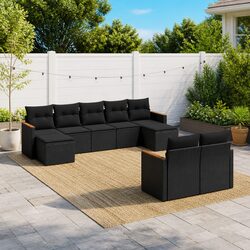 Durable 9 Piece Garden Sofa Set for Outdoor Spaces