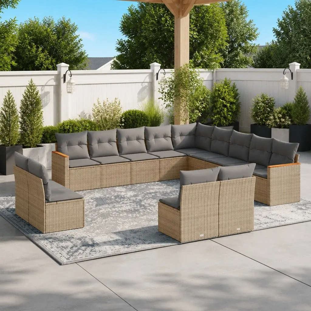 13 Piece Garden Sofa Set for Outdoors