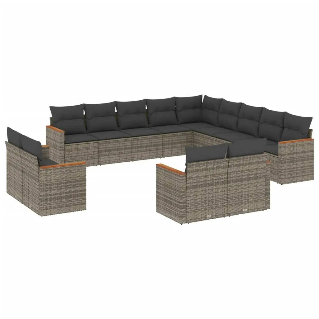 13 Piece Grey Modular Garden Sofa Set