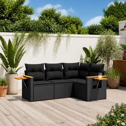 Premium 4-Piece Modular Garden Sofa Set with Storage