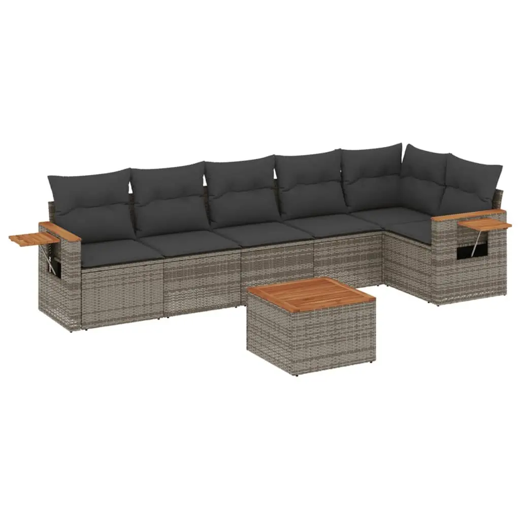 7 Piece Garden Sofa Set Outdoor Furniture Grey