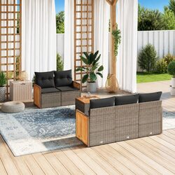 High-Quality Garden Sofa Set 6 Piece Modular Furniture