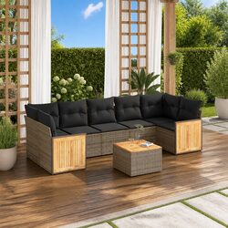 Durable 8 Piece Garden Sofa Set for Outdoor Comfort