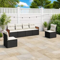 High-Quality 6 Piece Garden Sofa Set for Outdoor Comfort