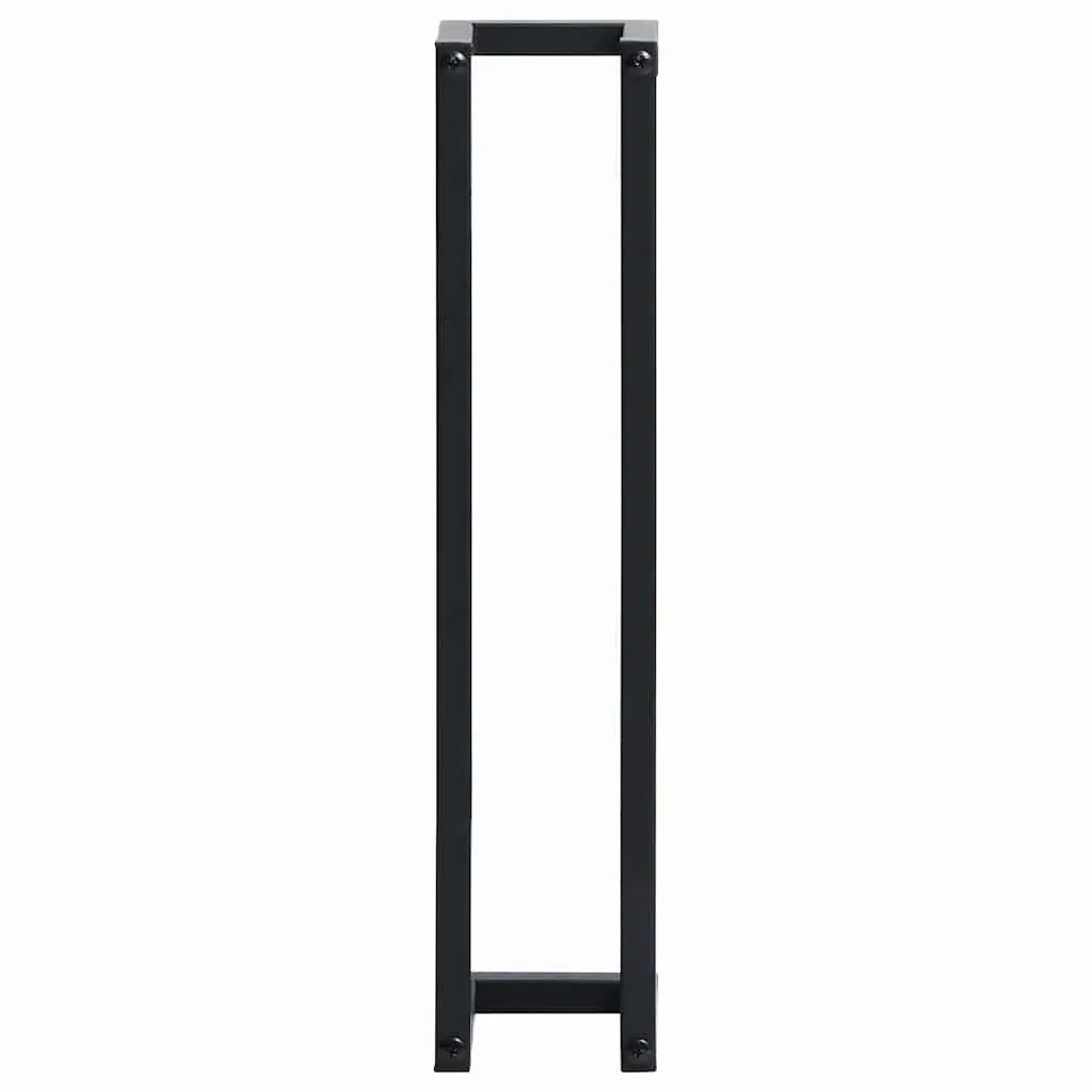 Black Iron Wall-Mounted Towel Rack