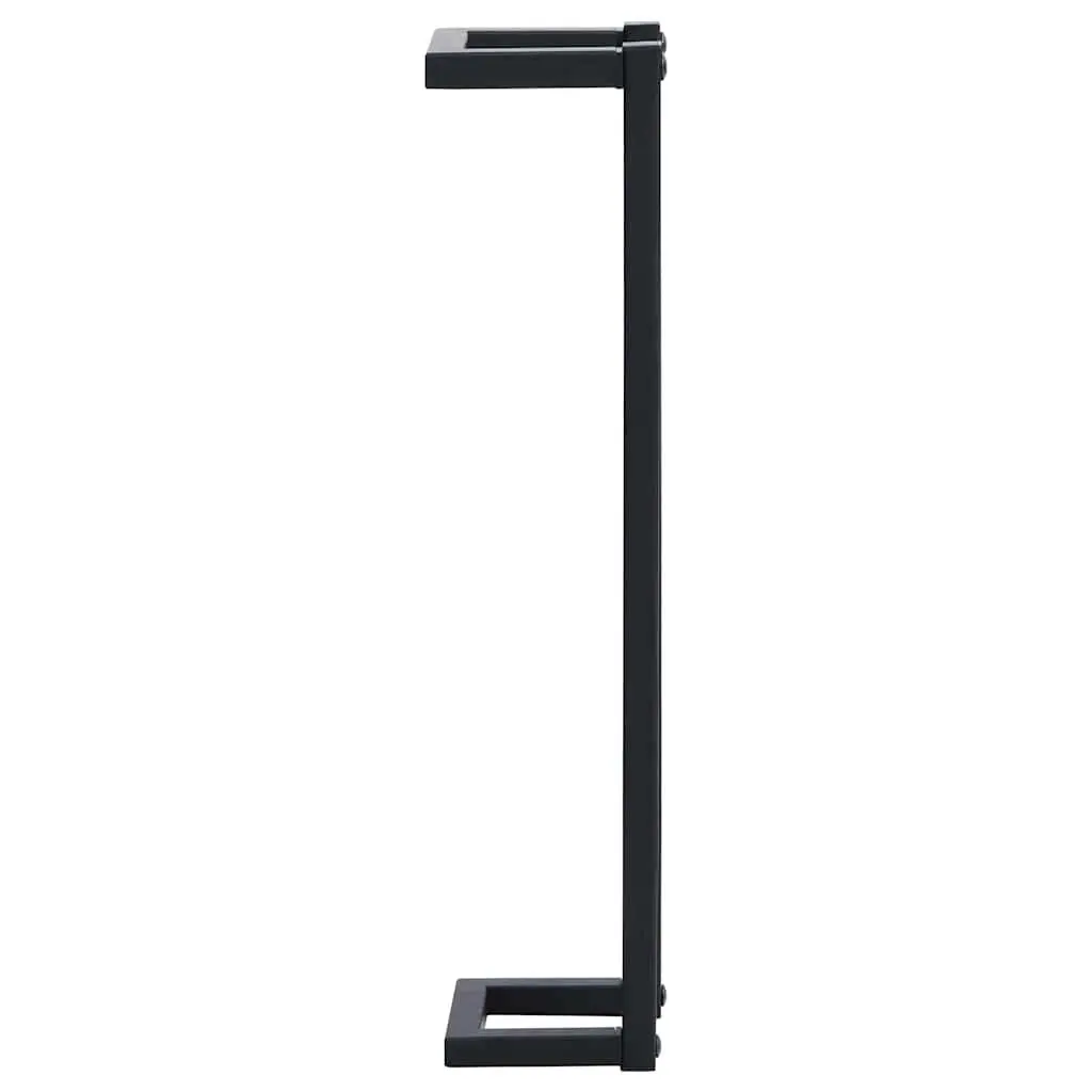 Black Iron Wall-Mounted Towel Rack