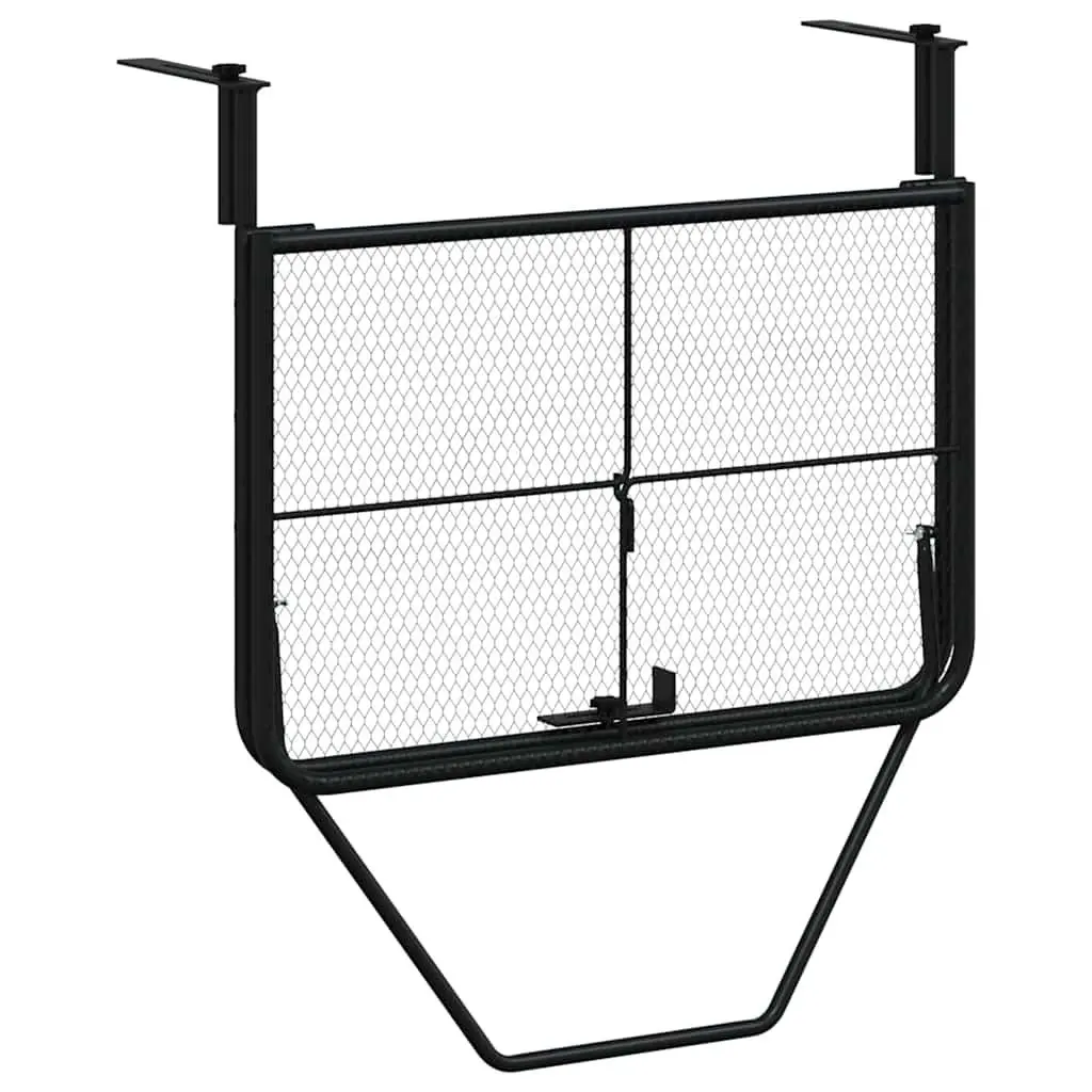 Outdoor Foldable Balcony Table in Black Steel Mesh