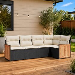 Sturdy 5 Piece Garden Sofa Set for Outdoor Comfort