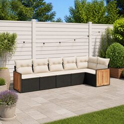 Premium 6 Piece Outdoor Garden Sofa Set with Cushions