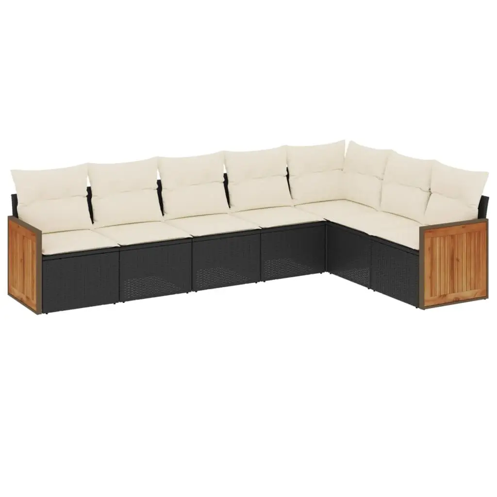 7 Piece Garden Sofa Set with Storage Cushions