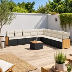 10-Piece Modular Garden Sofa Set for Outdoor Spaces