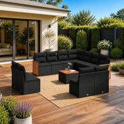 Durable 12 Piece Garden Sofa Set for Outdoor Comfort