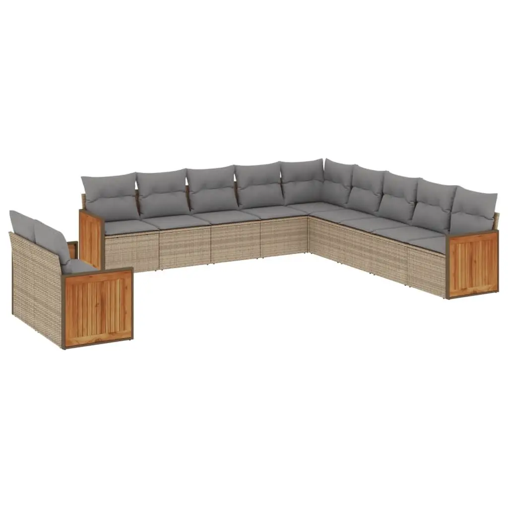11-Piece Outdoor Garden Sofa Set in Beige