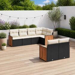 7-Piece Modular Garden Sofa Set for Outdoor Relaxation