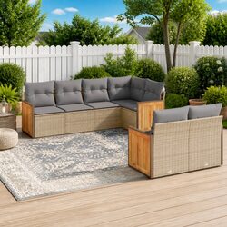Premium 7 Piece Garden Sofa Set with Storage