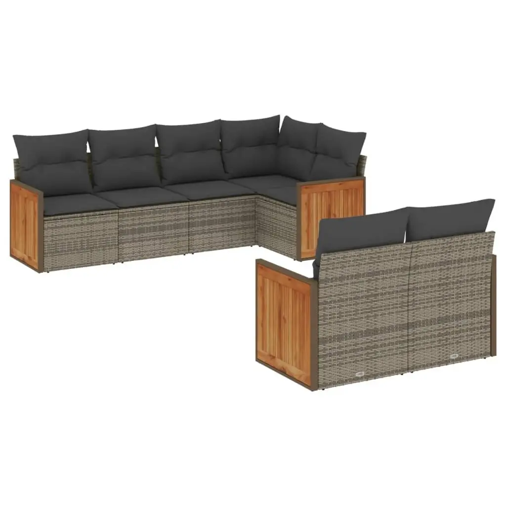 7 Piece Modular Garden Sofa Set in Grey