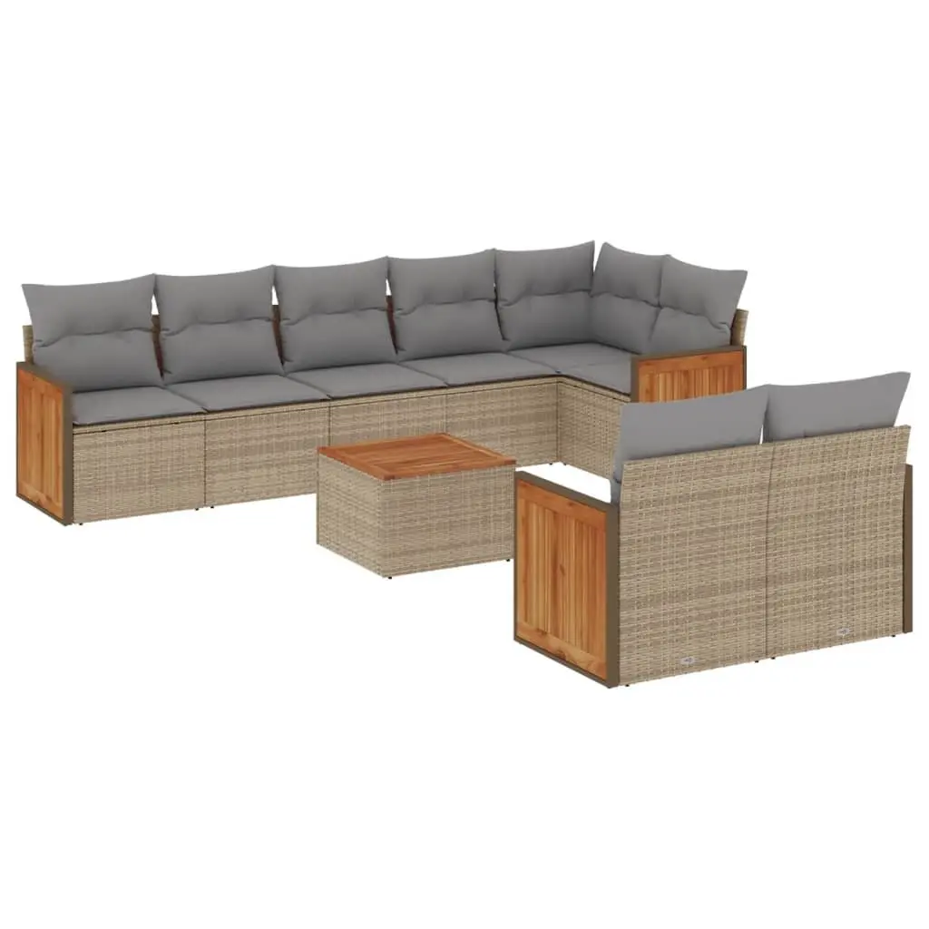 9 Piece Modular Outdoor Garden Sofa Set