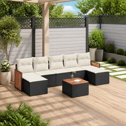 Durable 8 Piece Garden Sofa Set with Cushions for Outdoors
