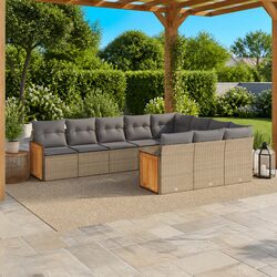 10-Piece Garden Sofa Set for Outdoor Seating in Beige