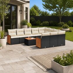 Durable 11 Piece Garden Sofa Set for Outdoor Spaces