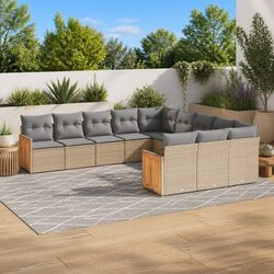 Sturdy 11 Piece Garden Sofa Set for Outdoor Comfort